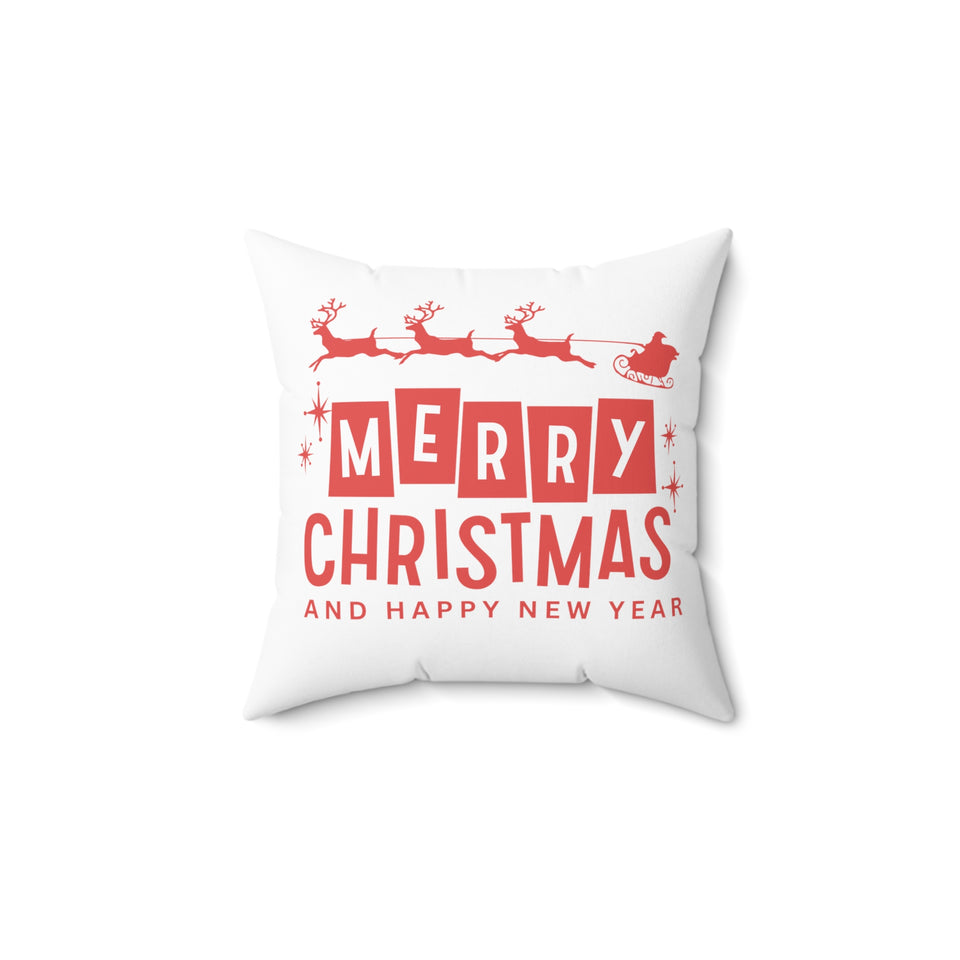 Christmas Spun Polyester Square Pillow