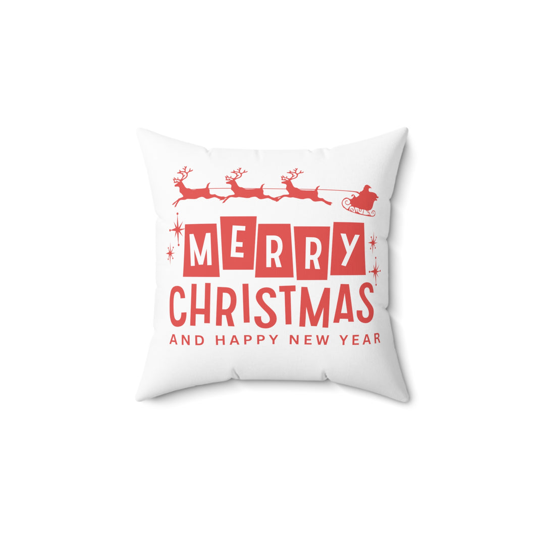 Christmas Spun Polyester Square Pillow